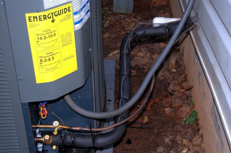 heat pump close-up